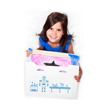 Load image into Gallery viewer, Art Portfolio A3 size Robot Factory design