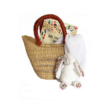 Load image into Gallery viewer, Shopper Basket Natural open weave - Leather handle