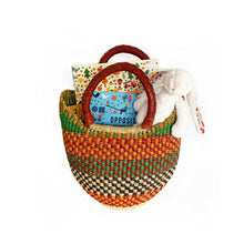 Load image into Gallery viewer, Shopper Basket Tangerine - Leather handle