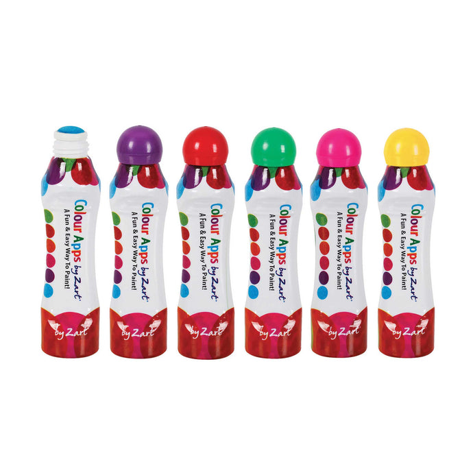 set of six zart art colour apps dot markers 