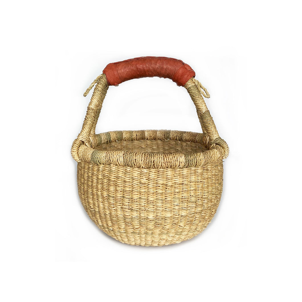 Explorer Basket Natural - Leather handle