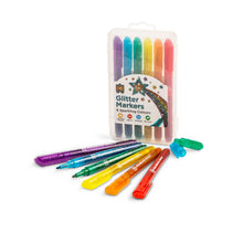 Load image into Gallery viewer, set of Educational Colours glitter markers displayed in packaging
