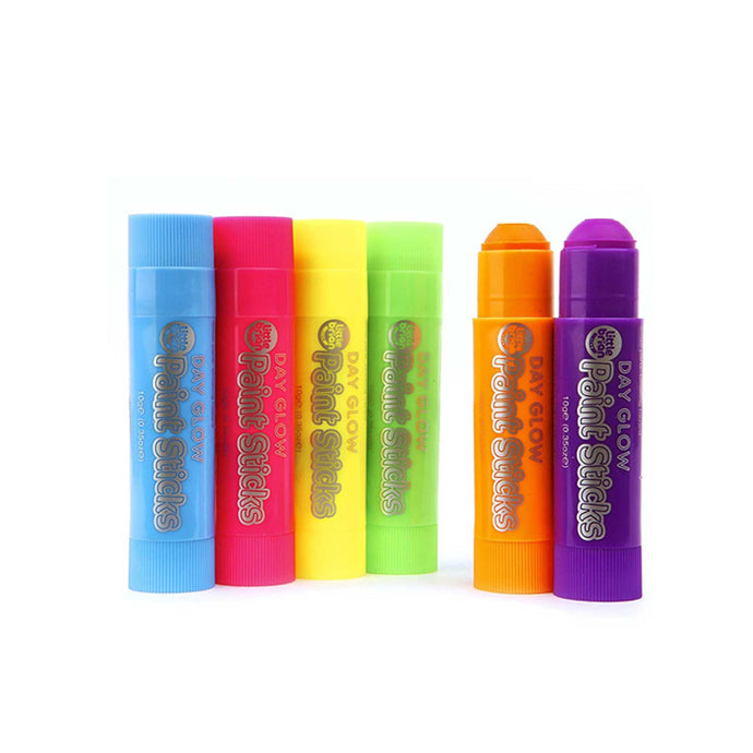set of six Little Brian Paint Sticks in day glow Colours