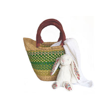 Load image into Gallery viewer, Shopper Basket Lime - Leather handle
