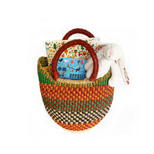 Load image into Gallery viewer, Shopper Basket Tangerine - Leather handle
