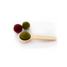 Load image into Gallery viewer, mini wooden spoon with felt balls
