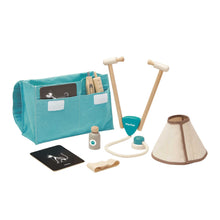 Load image into Gallery viewer, Plan Toys Vet Set with instruments and cloth carry bag
