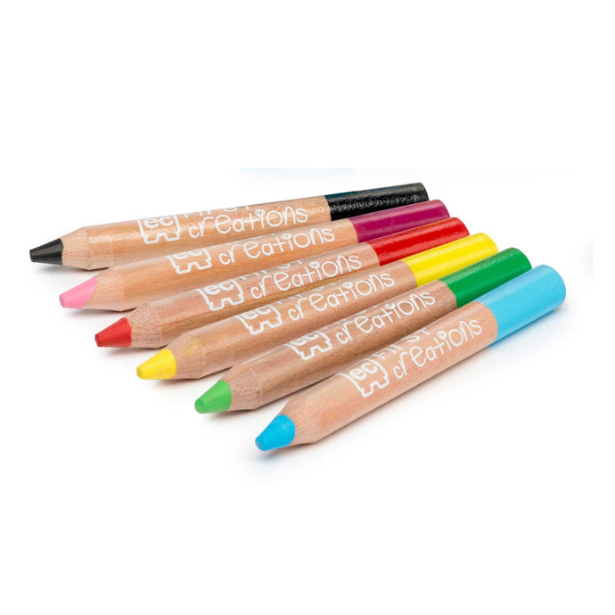 Educational Colours set of six coloured Wooden Pencils 